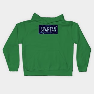 Spartan License Plate Kids Hoodie